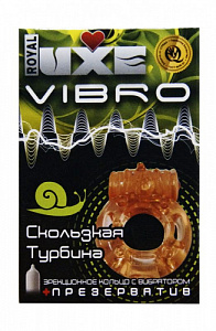 Презерватив с виброкольцом Luxe Vibro Скользкая турбина
